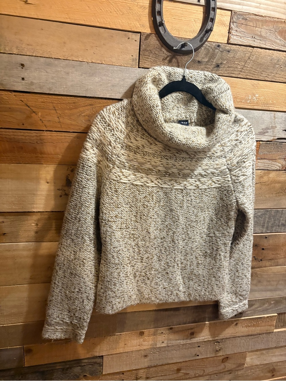 Gap Wool Cozy Cowl Neck Sweater - Cream/Tan